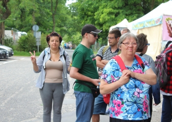 Zwiedzanie zamku w Mosznej.