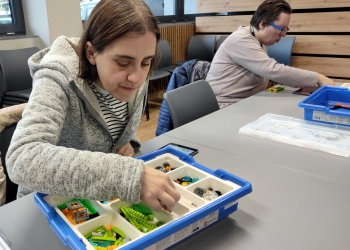 Edukacyjne zajęcia w Książnicy Beskidzkiej.