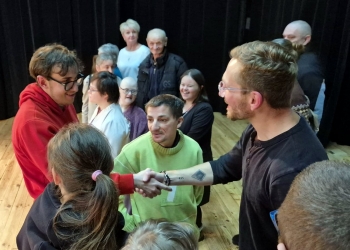 Milusińscy podczas potkania z Przemkiem Kossakowskim.