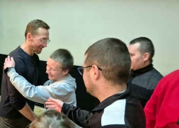 Milusińscy podczas potkania z Przemkiem Kossakowskim.