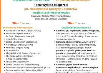 Plakat informacyjny dotyczący Dnia Otwartego w Centrum Seniora.